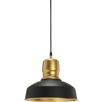 Lampa Paddington 31cm czarny/mosiądz mat vintage